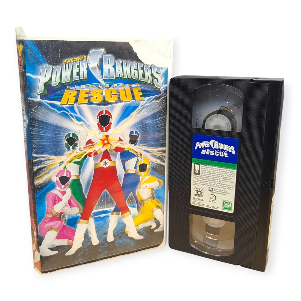 Power Rangers Lightspeed Rescue VHS 2000 Fox Kids Video Saban 024543002840‎